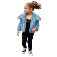 Dječje jakne za djevojčice jednobojni jesensko-zimski kardigani dugih rukava pahuljasta lagana topla gornja odjeća