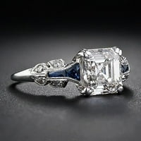 Baocc pribor moda izvrstan nepravilni trapezoidni kvadratni dijamantni prsten za žene zaručnički prsten nakit
