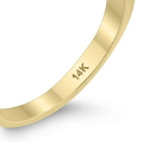 Ženski dijamantni zaručnički prsten od dva karata, certificiran u 14k žutom zlatu