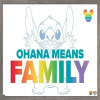 Zidni plakat Lilo & Stitch-obiteljski ponos, 14.725 22.375 uokviren