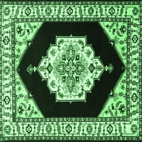 Tradicionalni tepisi u smaragdno zelenoj boji, kvadrat 4'