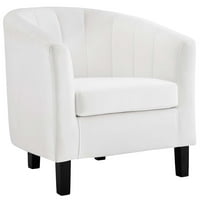 Kauč i fotelja u čupavom baršunu u bijeloj boji