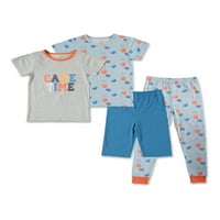Sol Sleep Baby Boy & Toddler Boy Game Time tijesno fit pamučni set pidžama, Veličina mjeseci-4T