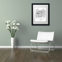 Zaštitni znak likovna umjetnost Vile i šumska stvorenja 12 Canvas Art by Kcdoodleart White Matte, crni okvir