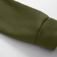 Iopqo kapuljače za žene ženske labave rukave casual pulover kapuljača s patentnim zatvaračem košulja duga ženska
