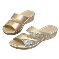 Bellella dame platforme sandala sandale ljetnih klina skliznu na dijapozitivima udobne casual cipele unutarnji