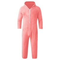 + / Muški kombinezon s kapuljačom s dugim rukavima pidžama ležerni zimski topli kombinezon za spavanje labavog