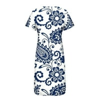 Rasprodaja ženskih haljina ispod $ $ ljetna Casual Plus size haljina s izrezom u obliku slova A i kratkim rukavima