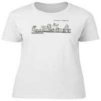 Skica Londonskog gradskog pejzaža na muškoj majici-slika iz UI, UI