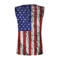 4. srpnja, Ženske majice s printom američke zastave, Vintage majica bez rukava, domoljubni prsluk za Dan neovisnosti,