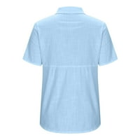 Ženska odjeća jesenske modne majice s gumbima Plus size jednobojni vrhovi s reverom ženska proljetna bluza ulična
