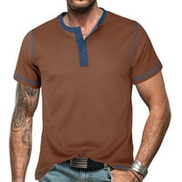 Giligiliso muške košulje zazor muškaraca kratki rukavi casual modni okrugli gumbi za pulover na vratu majica bluza
