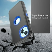 iphone mini futrola, teški zaštitni šok zaštitni telefon za iPhone mini 5.4 tamno plava+plava