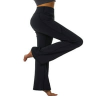 MA & Baby Women Yoga hlače s visokim strukom s džepovima za kontrolu trbuha za rastezanje hlača