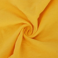 Symoid žene pune duljine ležerne hlače pamučne posteljine elastični struk Čvrsti zazor žutih juniorskih hlača