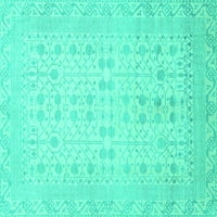 Tradicionalne prostirke za sobe u pravokutnom orijentalnom stilu u tirkizno plavoj boji, 7 '9'
