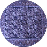 Ahgly Company stroj za pranje unutarnjeg okruglog perzijskog plavog prostirki, 7 'kruga