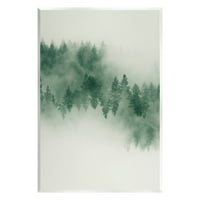 Zapanjujuća nadrealna maglovita šuma drveće pejzažno slikarstvo zidna ploča umjetnički tisak bez okvira zidna