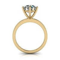 Dijamantni zaručnički prstenovi od 4 karatnog prirodnog moissanita za žene od 14 karatnog punog žutog zlata