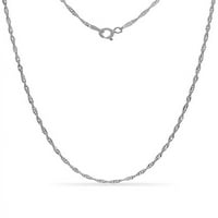 Singapurska ogrlica s dijamantnim rezom od srebra