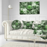 Dizajn egzotično zeleni fraktalni krajolik - Sažetak jastuka za bacanje - 12x20