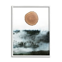 Stupell Industries Sažetak minimalno stablo kora maglovita planina 14, dizajn atelirskih plakata