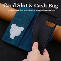 Torbica za novčanik u torbici za novčanik, reljefna cvjetna mačka, vrhunska magnetska torbica od PU kože, mekana