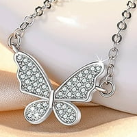 Ogrlice LZOBXE za žene modni leptir kubic-cirkonia ogrlica za gril divni nakit za čišćenje poklona