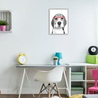 Preslatko jednobojno štene Beagle s crvenim naočalama Slika 20, dizajn Annalize Latella