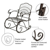 Stolica za ljuljanje na otvorenom, Željezna stolica za ljuljanje s jednom stolicom za kavu