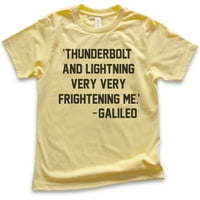 Djeca Thunderbolt i munja vrlo me zastrašuju -majica galileo, majica za djevojčicu za mlade djevojke rock liric