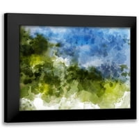 Mladi, Chamira Black uokvirena suvremena muzejska umjetnička gravura pod nazivom-Plava sa zelenim horizontom M.