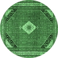 Ahgly Company zatvoreni okrugli medaljon Smaragdno zelena prostirka Tradicionalna područja, 4 'krug