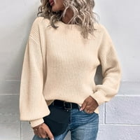 ; / Ženski modni pulover s okruglim vratom dugih rukava pulover s napuhanim rukavima gornji pulover džemper za