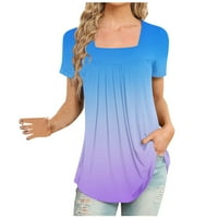 Kakina S Slatke košulje za žene trendi izlazeći plus veličine okrugli vrat s kratkim rukavima t- majica vrhovi