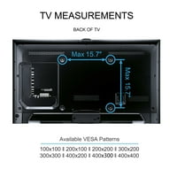 Univerzalni okretni TV postolje - za LCD LED TV - TV postavljanje podesivog visine s temperiranom staklenom TV