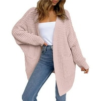 Huaai kardigan za žene ženske nove pletene kardigan labavi pleteni veliki dugački džemper kaput džemperi za žene