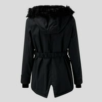 Pxiakgy Zimski kaputi za ženske jakne plus jakna topli kaput jakna nadmašena je obložen rov zimski džep s kapuljačom