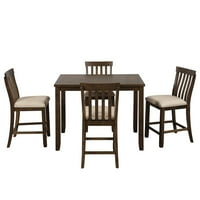 Set za stol za blagovaonicu, vintage brojač visina stola sa stolicama za blagovaonicu
