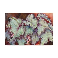 Zaštitni znak likovne umjetnosti 'Begonia Leave' platnena umjetnost Joanne Porter