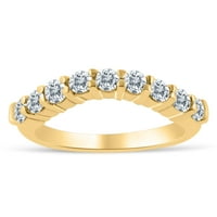Zaručnički prsten s dijamantnim Ševronom 1 29 u 10K žutom zlatu