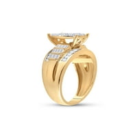 Zaručnički prsten od 10k žutog zlata s okruglim dijamantom za mladence