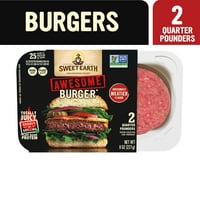 Slatka zemlja Awesome Burger Patties biljni protein, Oz - Veganski burger bez mesa Pat Oz