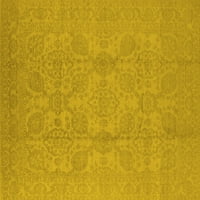 Tvrtka alt strojno pere pravokutne tradicionalne prostirke u orijentalnom stilu žute boje za unutarnje prostore,