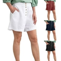 Ženske rastezljive ljetne Ležerne kratke hlače s pamučnim strukom, kratke hlače i ženske kratke hlače visokog