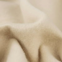 Dukserice za žene, jednobojna osnovna široka majica s printom slova, puloveri s dugim rukavima s džepom na ramenima,