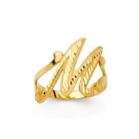 Jewels 14K žuto zlato početno pismo modni obljetnički prsten r Veličina 7.5