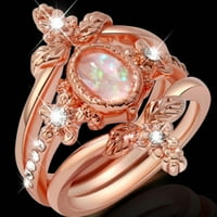 Dijamantni prsten modnog ružičastih zlata za darove nakita za zaručnički prsten za žene