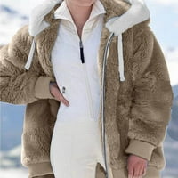 Ženske jakne, ženske zimske majice s kapuljačom, jakne s kapuljačom na kopčanje, topli kaput