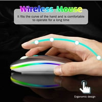 Miš od 2,4 GHz i number, punjivi bežični LED miš za number, također kompatibilan s televizorom, prijenosnim računalom